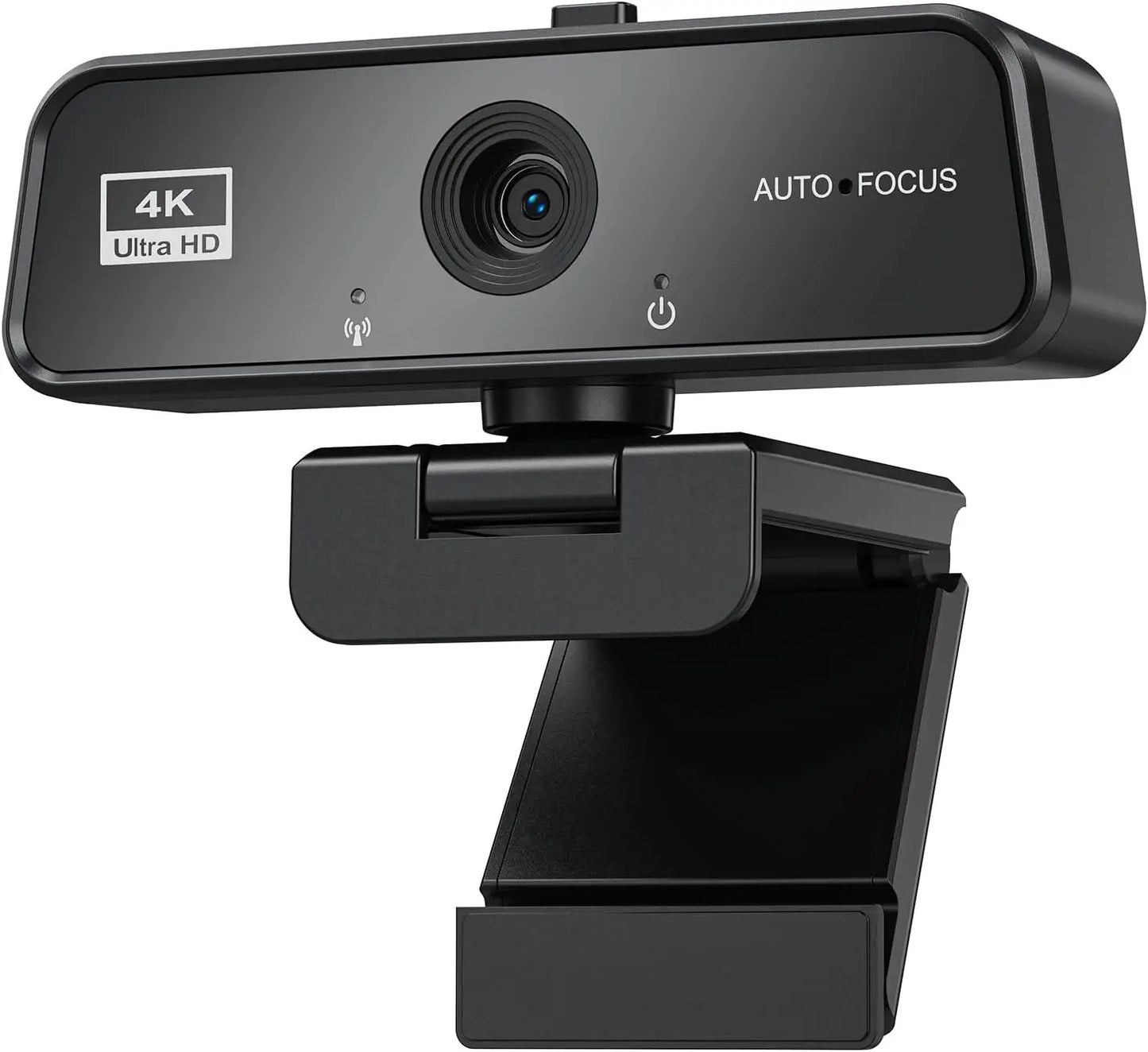 4K Webcam for PC Streaming, HD External USB Camera with Microphone, 90° Wide Angle, Plug and Play for Desktop, Laptop, Monitor, PS5, Zoom, Skype