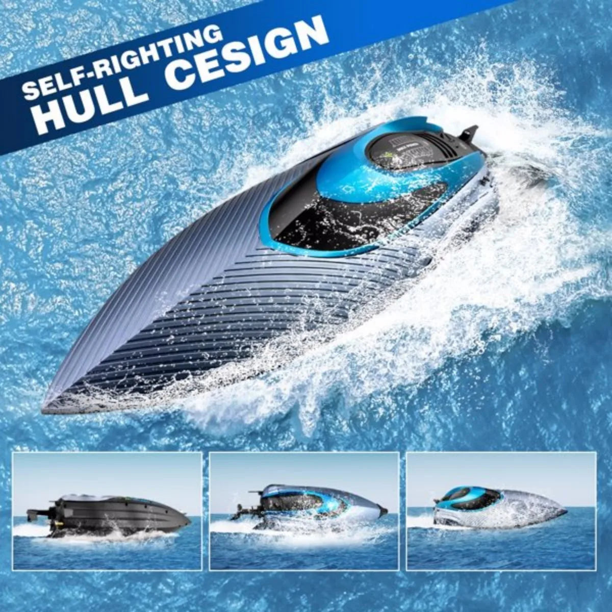 4DRC S3 45km/h Remote Control Boat Kids Toy WATER-COOLED High Speed RC Ship.Gifts for Kids Adults