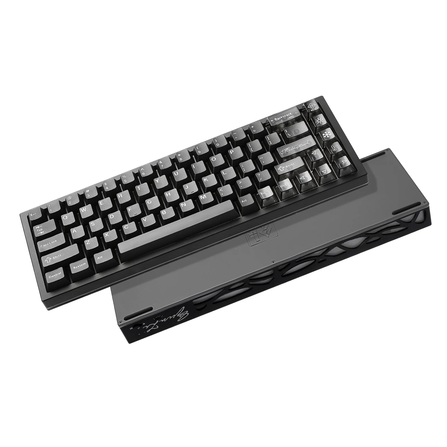 YUNZII AL65 QMK/VIA Aluminum Mechanical Keyboard, Custom RGB Wireless Gaming Keyboard, Hollow Design Gasket Hot Swap Keyboard