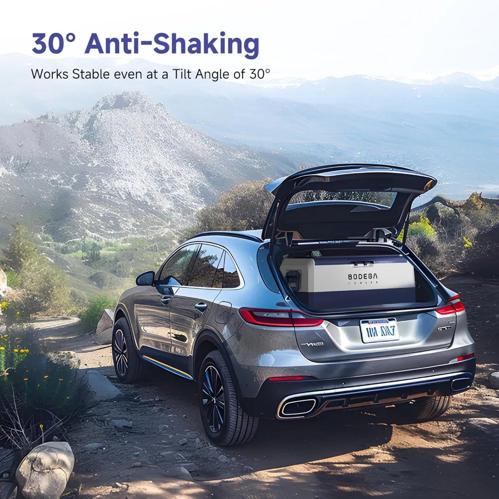 COOLER 12 Volt Car Refrigerator,64 Quart Portable Car Freezer Fridge Bluetooth Control,(60L) -4℉-68℉ Electric Cooler 12/24V DC a