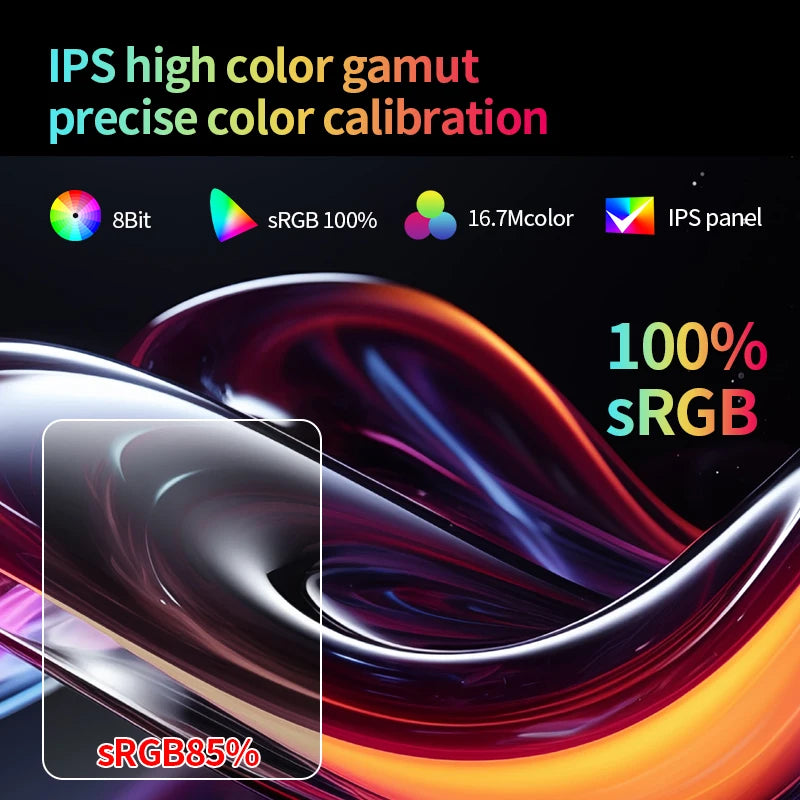 Gawfolk 24.5 Inch Gaming Monitor, 200hz PC Monitor FHD 1080P Frameless Computer Monitors, VA, sRGB 100%, DisplayPort, HDTV, Eye