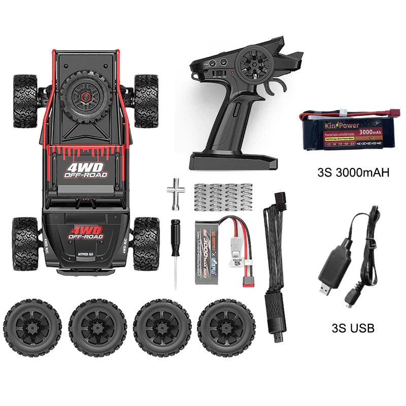 MJX 14209 1/14 RC Car 75km/h Hyper Go Brushless 2.4G Remote Control Truck 4WD Off-road Racing RC Truck Hobby RC Toy