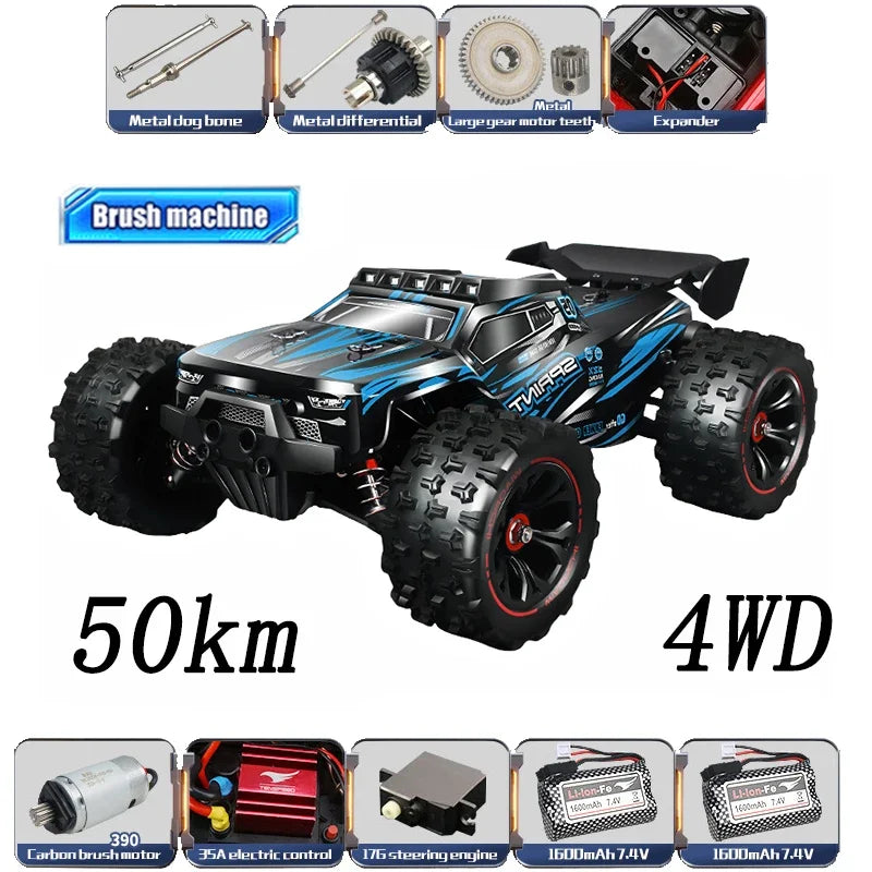 1:14 85KM/H or 50KM/H 4WD RC Car with LED Remote Control Cars High Speed Drift Monster 4x4 Truck for Kids Vs Wltoys 144001 Toys