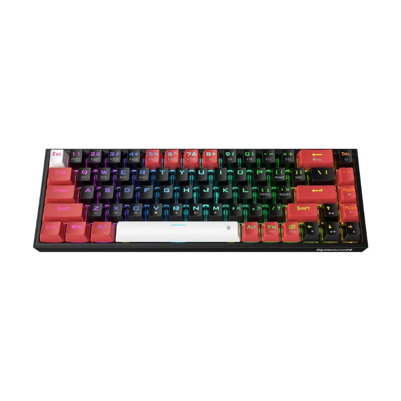 Redragon K631 PRO 65% 3-Mode 2.4Ghz Wireless Wired BT 3.0/5.0RGB USB Gaming Keyboard 68 Keys Hot Swappable Compact Mechanical