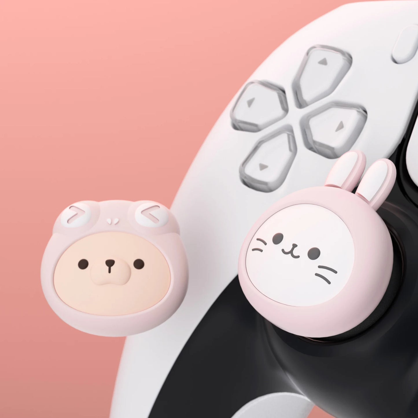 PlayVital Cute Thumb Grip Caps for ps5/ps4, Stick Caps for Xbox Series X/S & Xbox One, Thumbstick Cover for Switch Pro