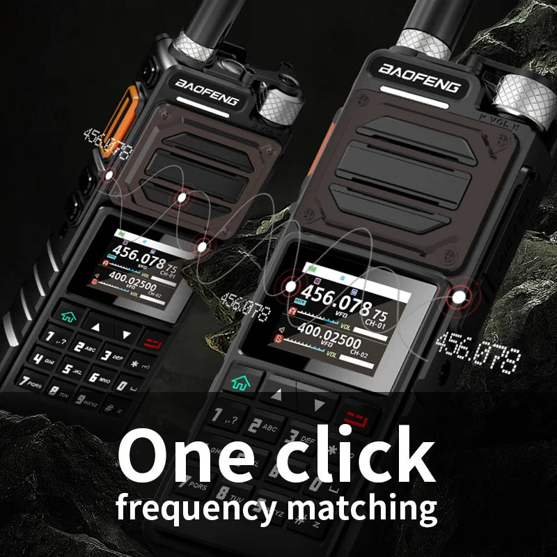 BAOFENG UV-25 10W Tri-Power Handheld Ham Radio GPS, UHF VHF MW FM Air NOAA Multi-Band Receiver, 5200mAh Battery, Tactical Goosen