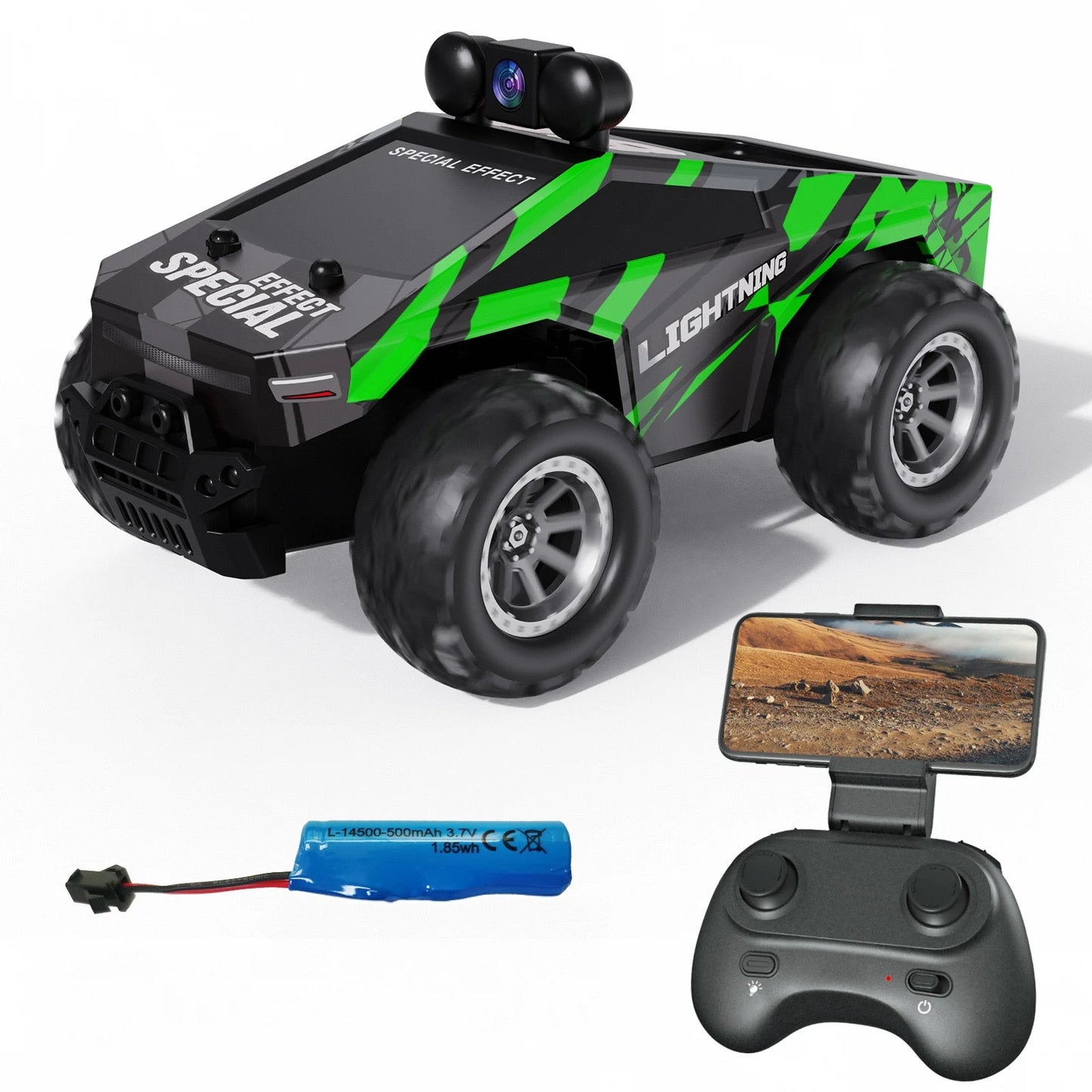 Wickena RC Cars FPV Camera RC Car with LED Lights - High Speed Remote Control Racing Truck for Adults & Kids, 1:28 Scale Hobby G