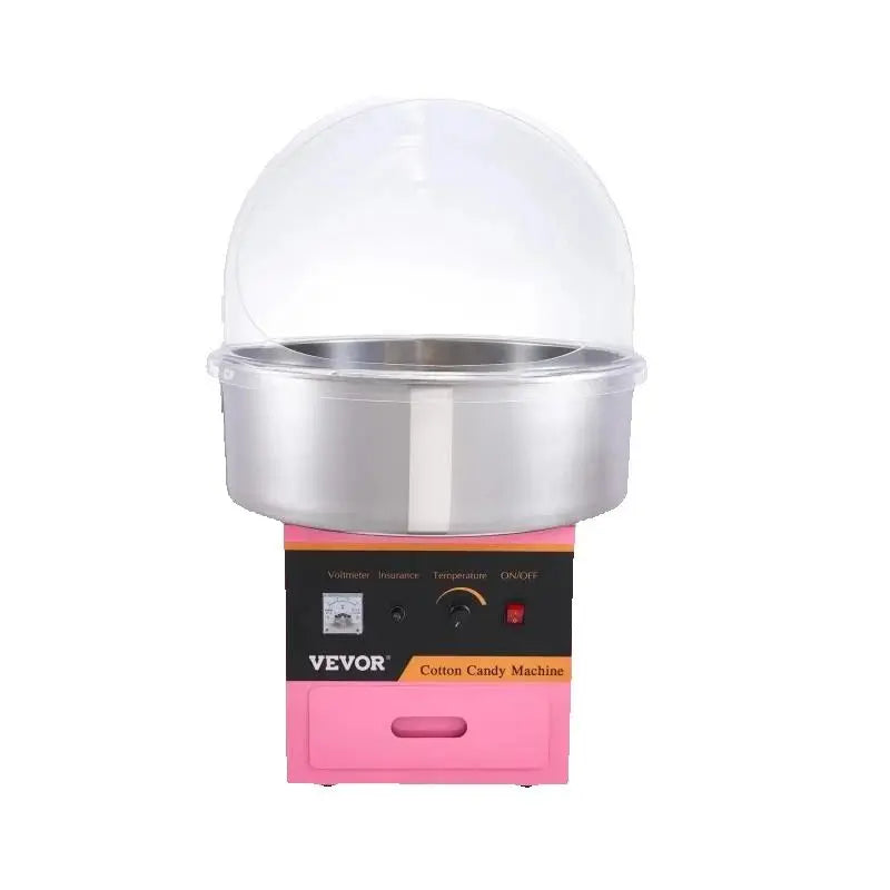 SucceBuy Electric Cotton Candy Machine Commercial Floss Maker w/ Stainless Steel Bowl Sugar Scoop and Drawer for Birthday Party