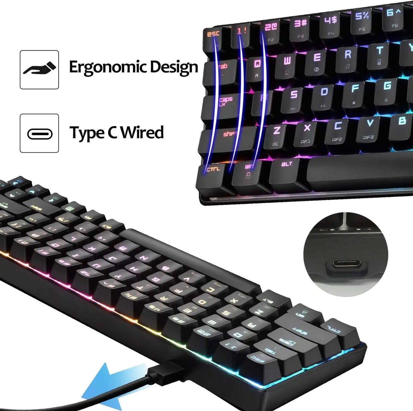 MAMBASNAKE x ZIYOULANG MK14 Wired Gaming Keyboard  Buy 2 get 1 free total 3!!!