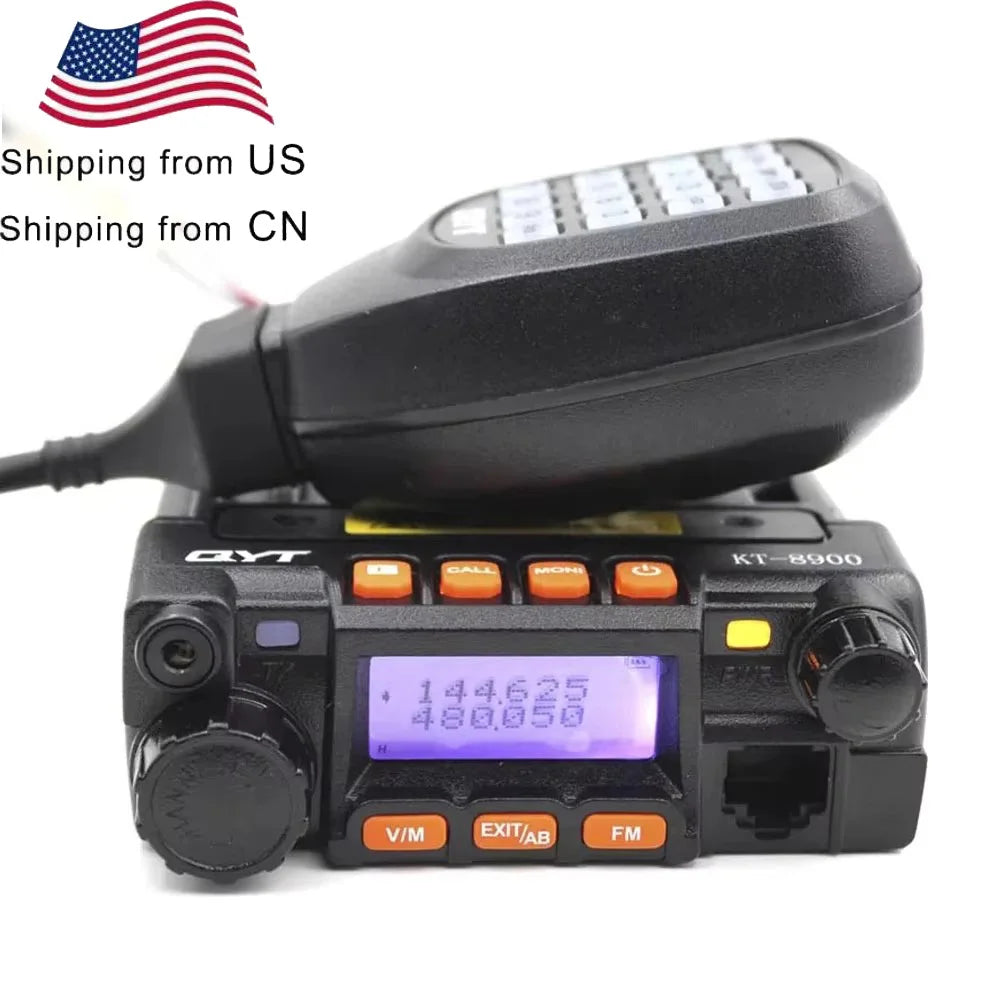 QYT KT8900 25W Mini Radio UV Transceiver DTMF Mobile Radio kt-8900 Dual band 136-174&400-480MHz Walkie Talkie