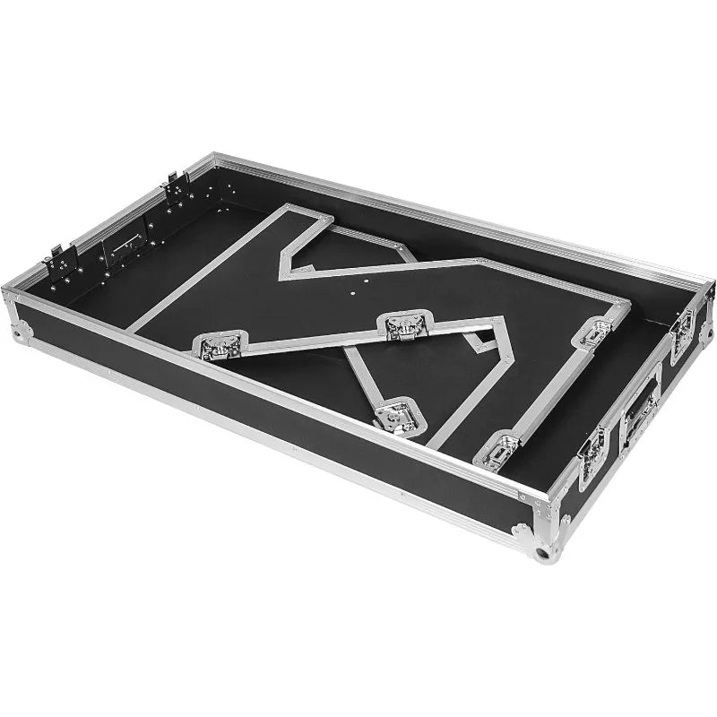 DJ Z-Table Workstation Folding Mobile Flight Case with Wheels and Handles, Durable Plywood (STDJT-Z46W)Musical