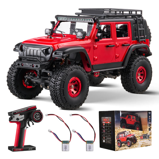 SucceBuy Fast RC Cars 3km/h 1/24 Off Road All Terrain 4WD with Full Lighting Remote Control Racing Truck for Adults & Kids Toys