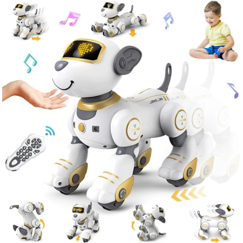 Funny RC Robot Electronic Dog Stunt Dog Voice Command Programmable Touch-sense Music Song Robot Dog Toy Christmas Gifts for Kids