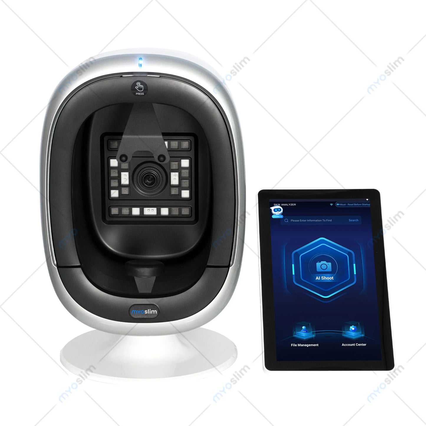 Myoslim O1 3D AI Facial Skin Analyzer Detection Skin Problem Diagnosis 8 Spectrum Professional Analysis Beauty Salon Equipment