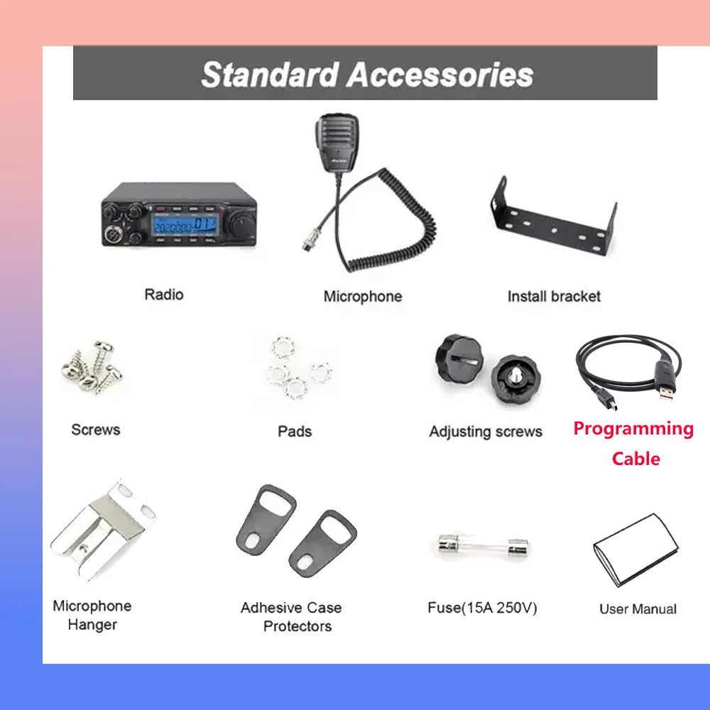 Anytone AT-6666Pro Output AM 80W FM 50W High Power 10 Meter Radio with  AM/FM/SSB/CW/PA 10 Meter Band for Truck Drivers