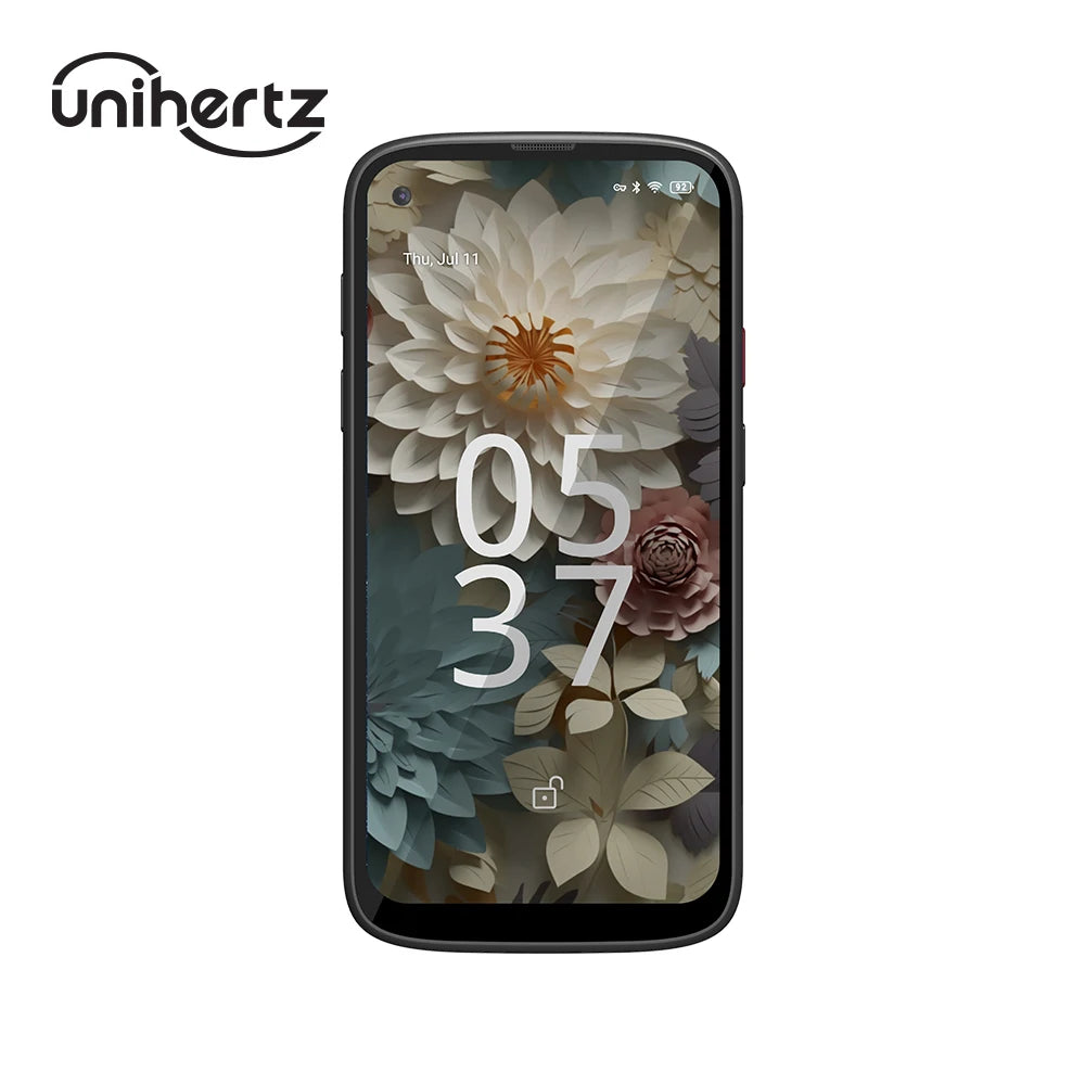 Unihertz Jelly Max, Small 5G Android 14 Black Smartphone with 66W Fast Charging Multiple Languages Support.