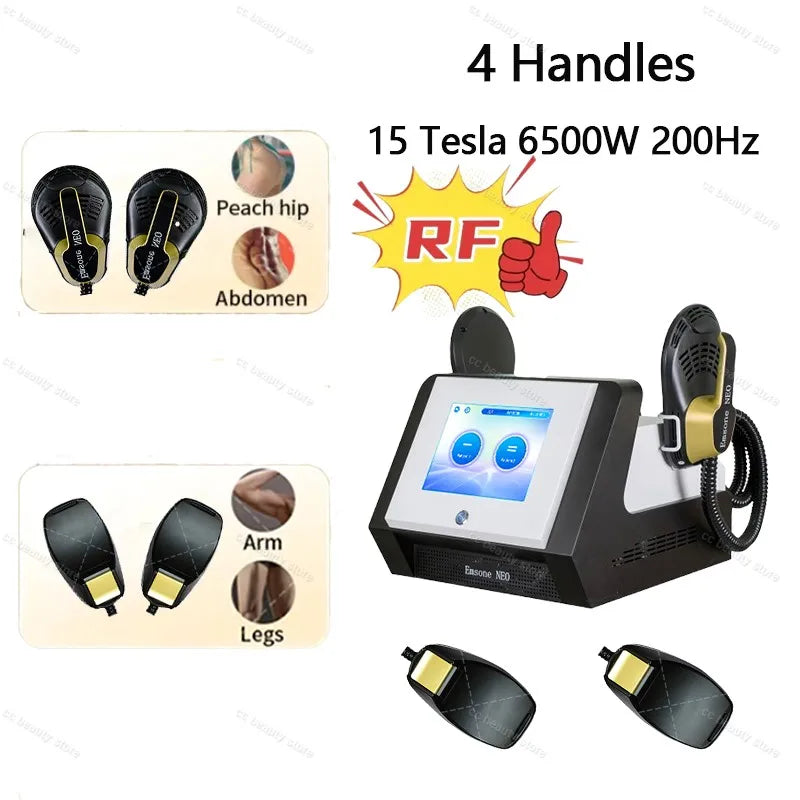 Professional Emsone Neo RF Body Slim Machine Build Muscle Fat Burning EMS Equipment 6500W 200Hz Neo New Upgrade Nova Machine