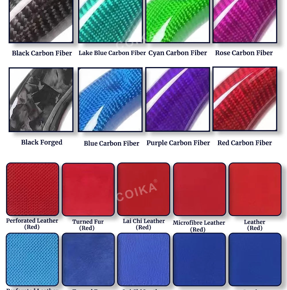 M Sport Full Leather Steering Wheel For BMW M3 F30 F15 F16 F20 F21 F25 F26 M5 F10 F11 F06 F07 F12 F13 F01 E90 E90 X5 E70 E87 E81