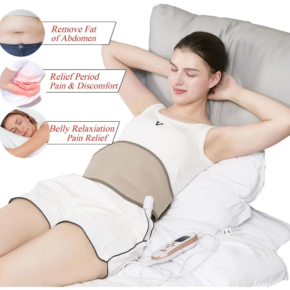 Infrared Heating Pad for Lower Back and Abdomen Pain Relief - Electric Massage Belt with Adjustable Heat Settings