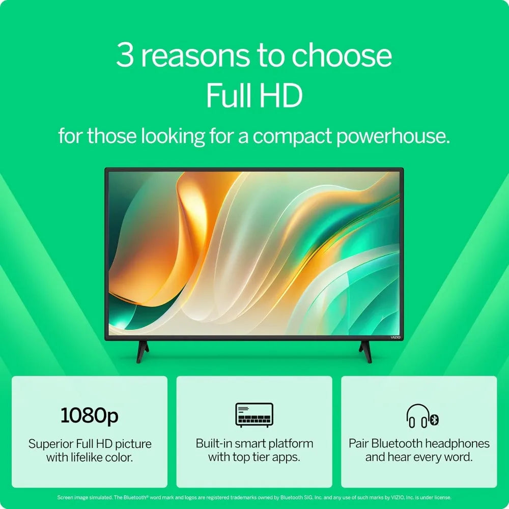 Hot-Sell!40-inch Full HD 1080p Smart TV with DTS Virtual:X,Alexa Compatibility,Google Cast Built-in,Bluetooth Headphone Capable