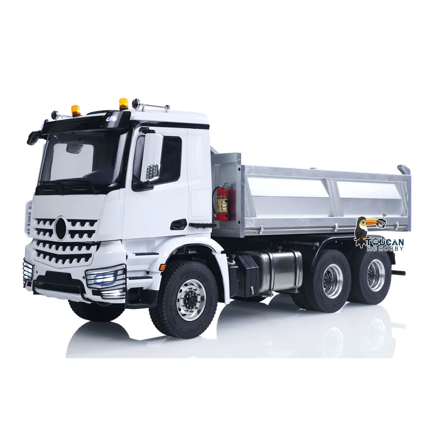 RC Hydraulic Dump Truck 1:14 Two Speed Transmission Radio Controlled Tipper Car Model Differential Axle Light Sound Radio