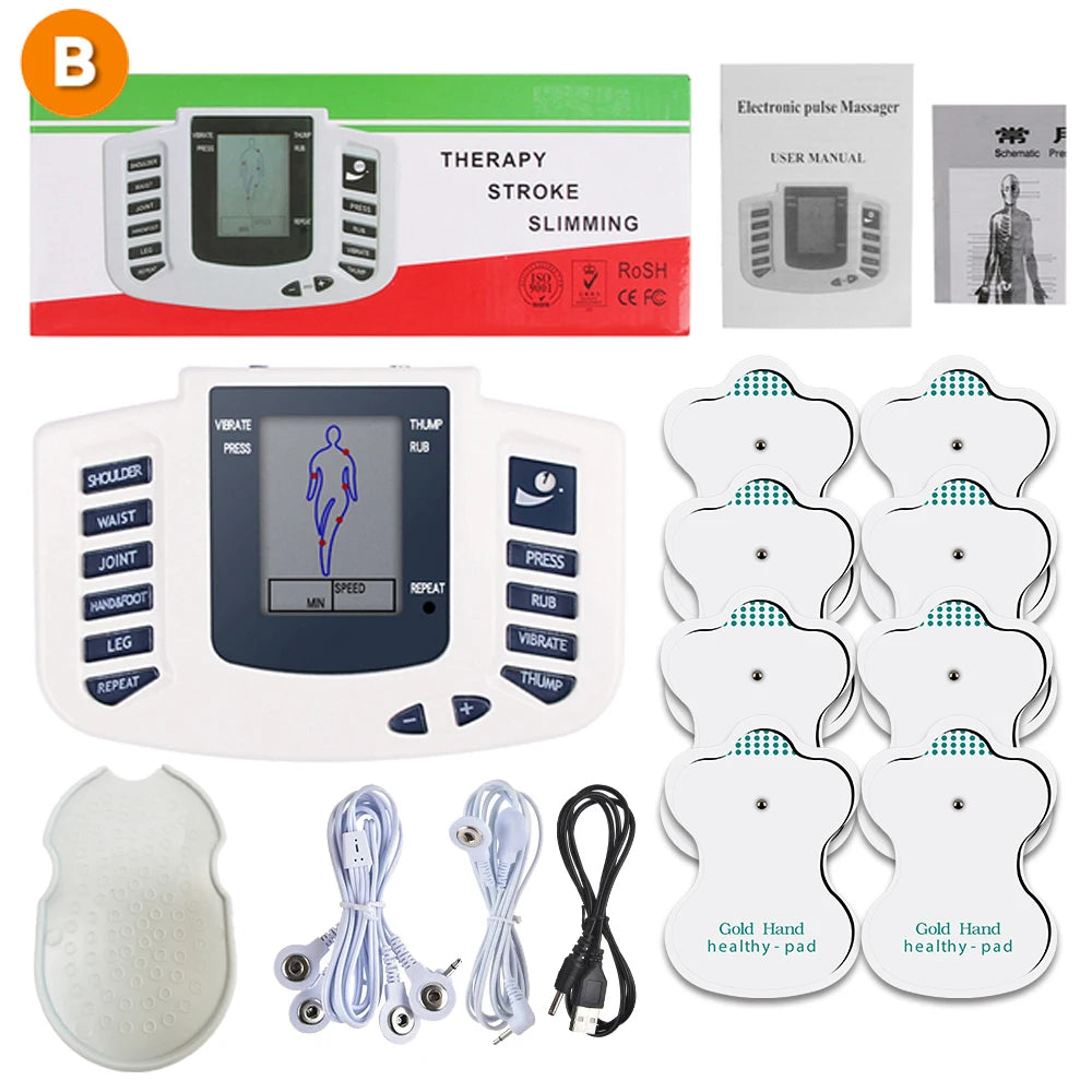 Electronic Pulse Massager Acupuncture EMS Tens Muscle Stimulator Microcurrent Low Frequency Slimming Massage Machine Health Care