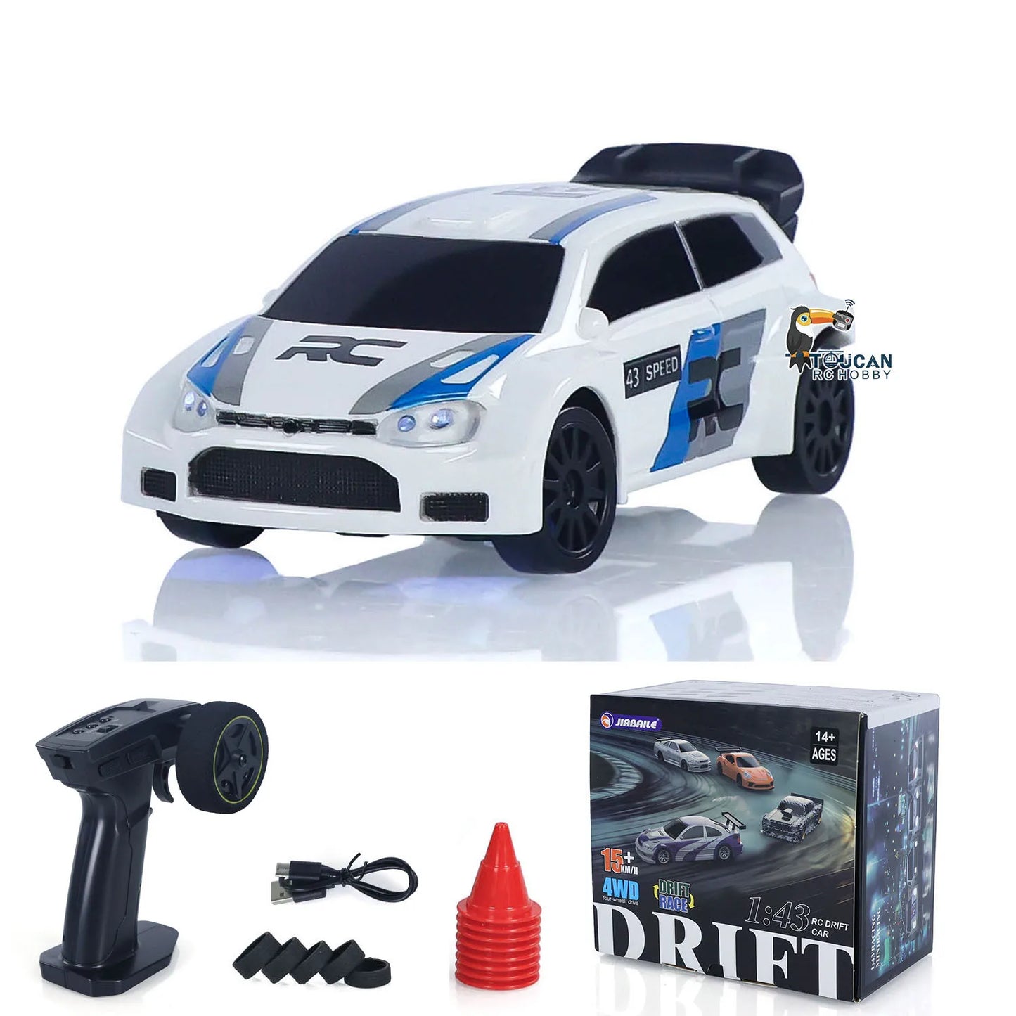 US Stock RC Drift Car 1/43 RTR Race 4WD Gyro Four-wheel Drive Radio Control High Speed Model 2.4G Racing Drifting Cars Toy Model
