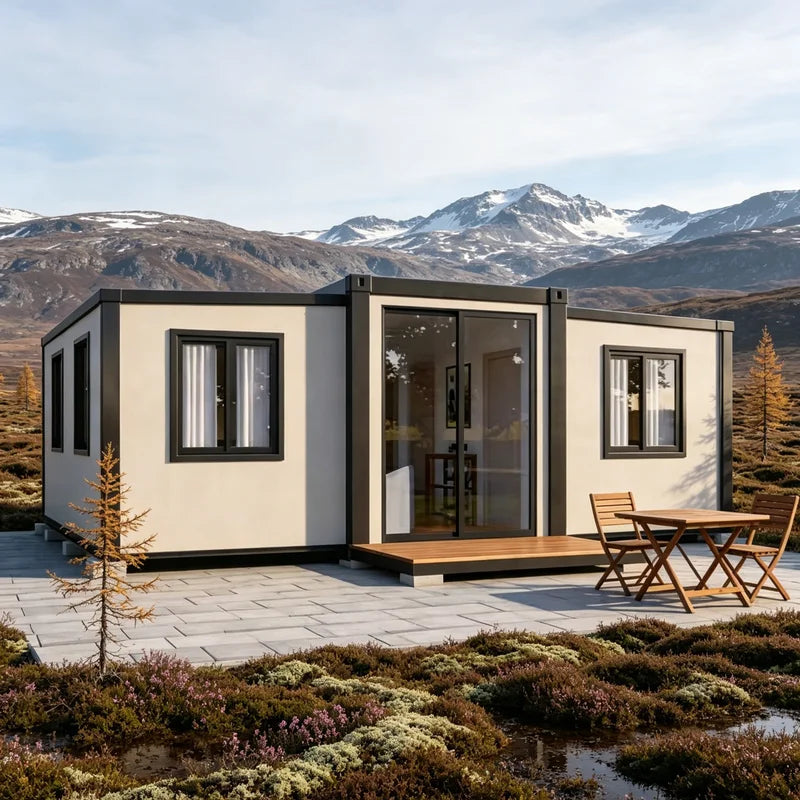 Space Saving Foldable Container House With Excellent Mobility and Stacking Capability Perfect for Pop up Stores