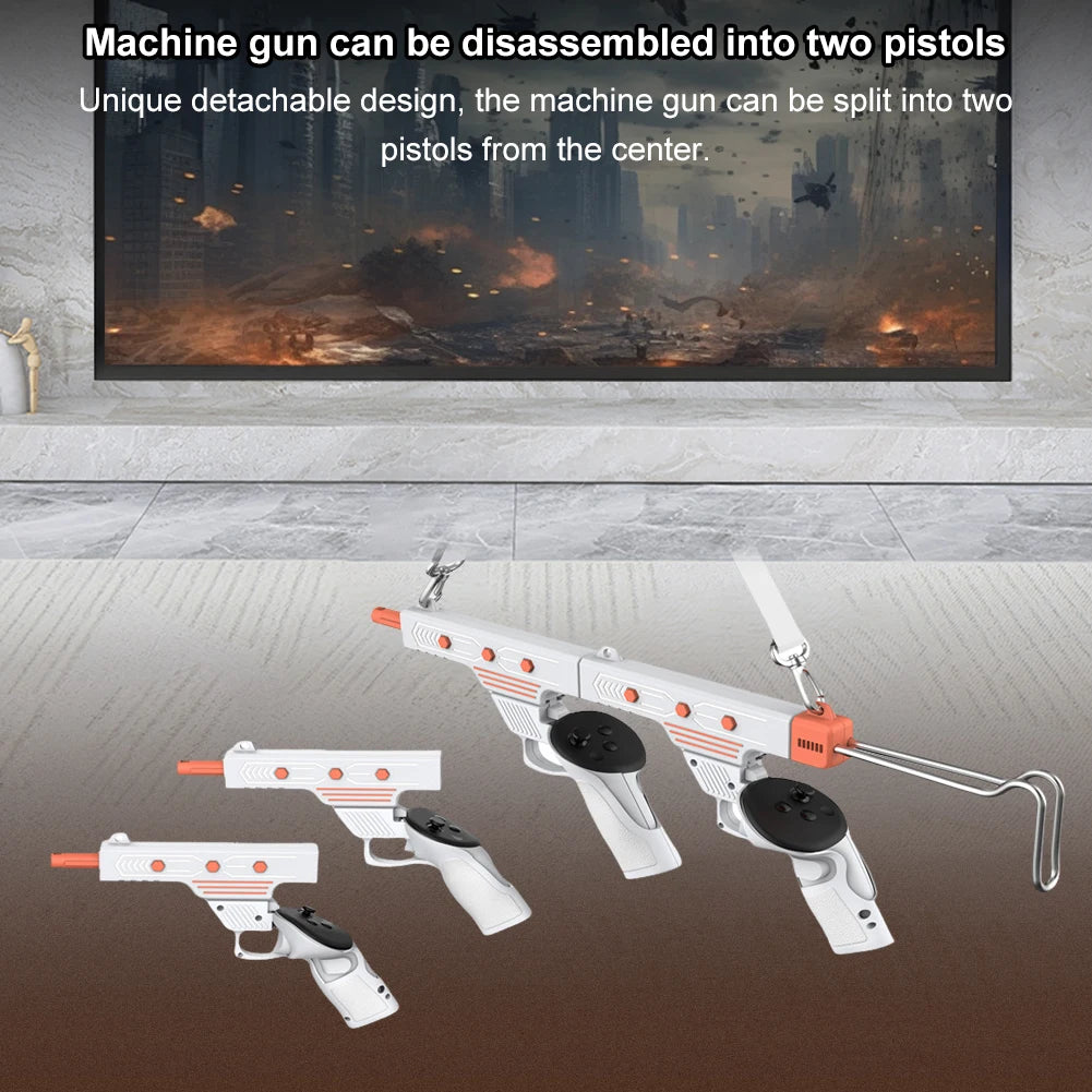 VR Controller Stock Rifle Adapter VR Shooting Game Accessories Shooting Controller Handle Controller Grips for Meta Quest 3/3S