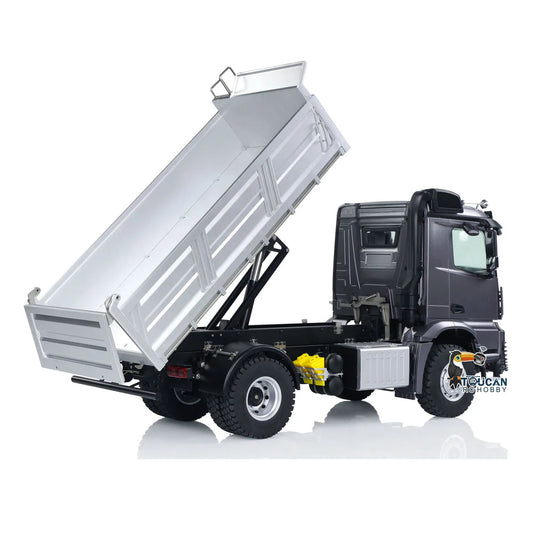 US Stock Kabolite 5701 RC Dump Truck 1:14 4x4 Remote Control Tipper Car 2-Speed RTR Dump Car with Sound Light for Kids