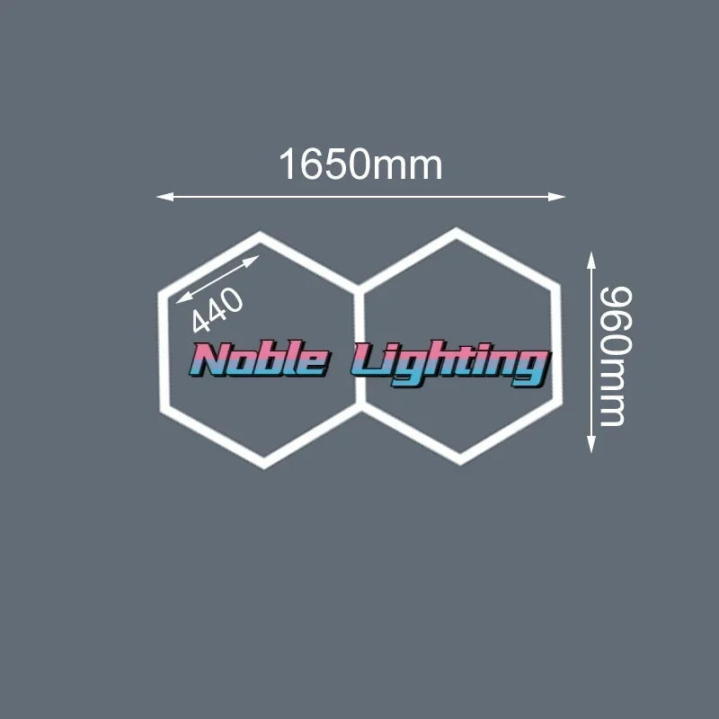 1-5PCS Honeycomb Led Light Garage Light Hexagon Led Lamp Led Tube Ceiling Lighting for Auto Car Body Repair Workshop Customized