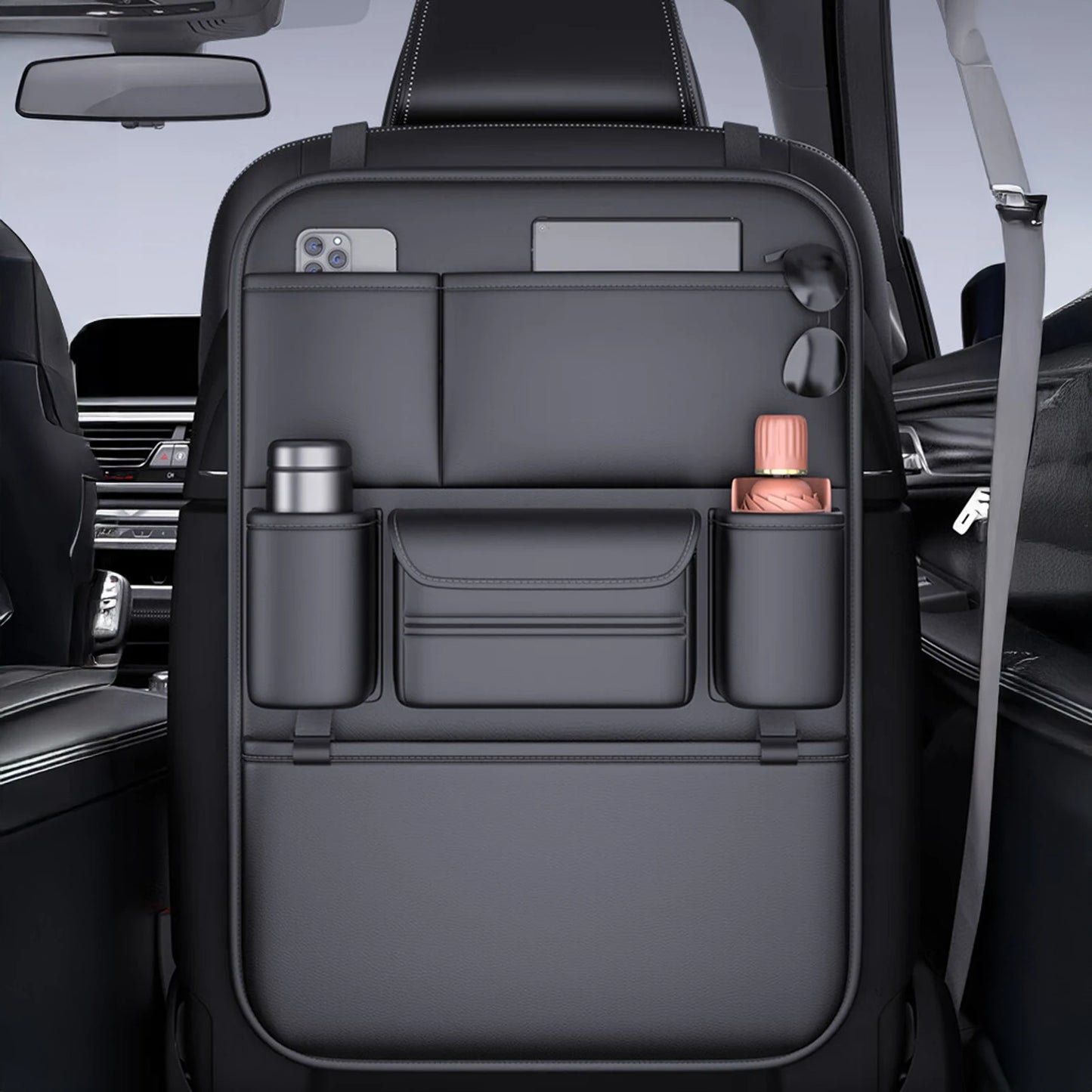 Universal Car Seat Back Organizer Bag Easy Install black Automobiles Car Interior Storage Accessories for Most Car Back Seats