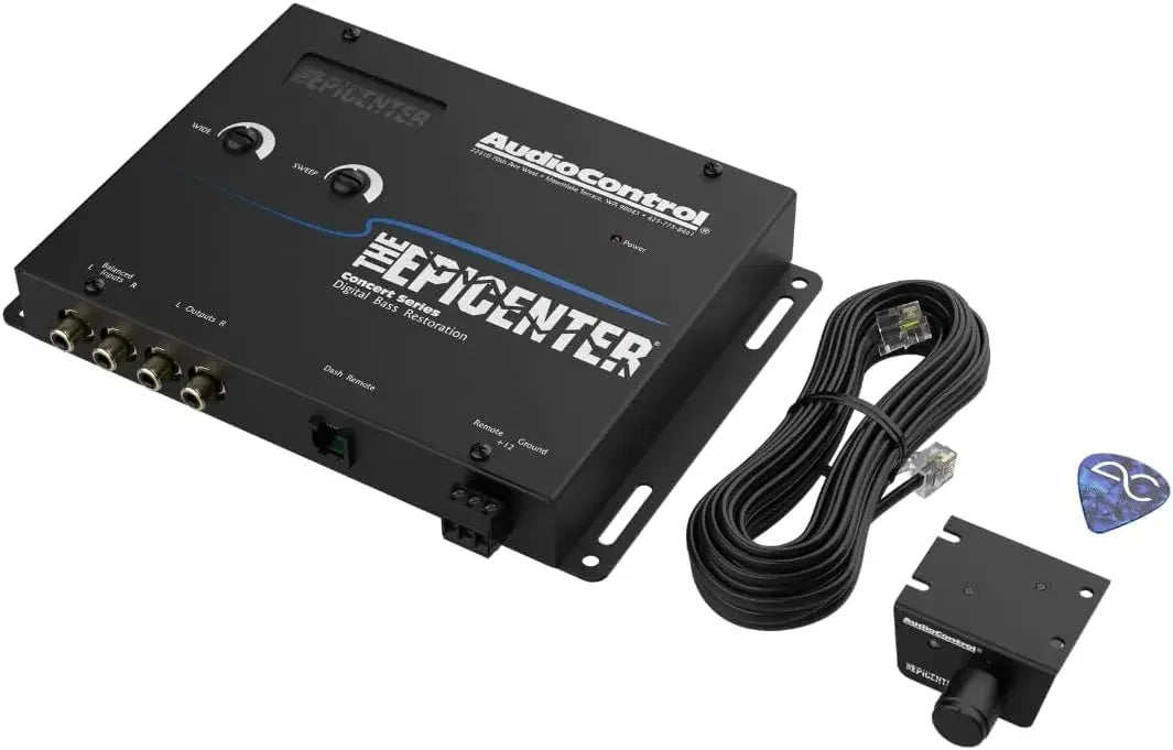 EPICENTER Digital Bass Restoration Control Processor, Car Audio Bass Booster Enhancer with Wired Remote Control (Black)