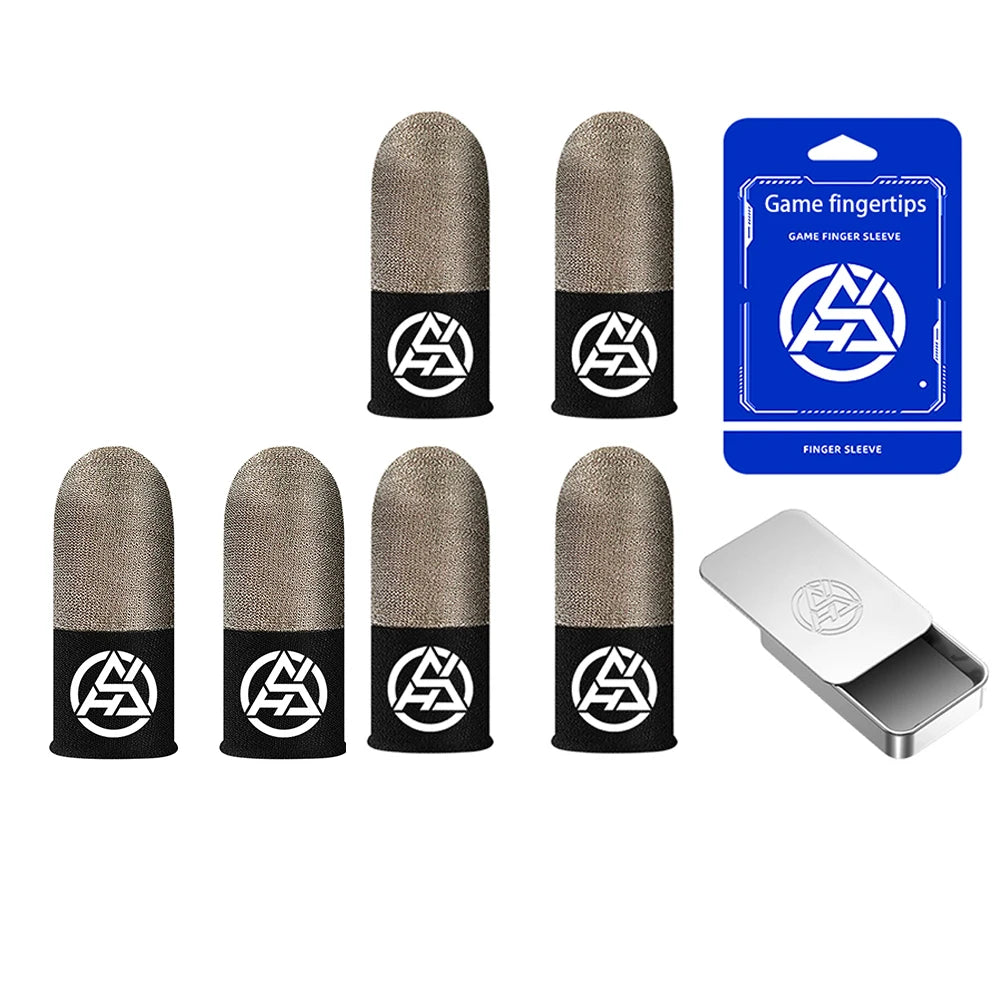 1/2 Pair Luminous Fingertips Sweat-Proof Game Finger Sleeve Non-slip Fingertip Cover Sensitive Mobile Touch Glove for PUBG Game