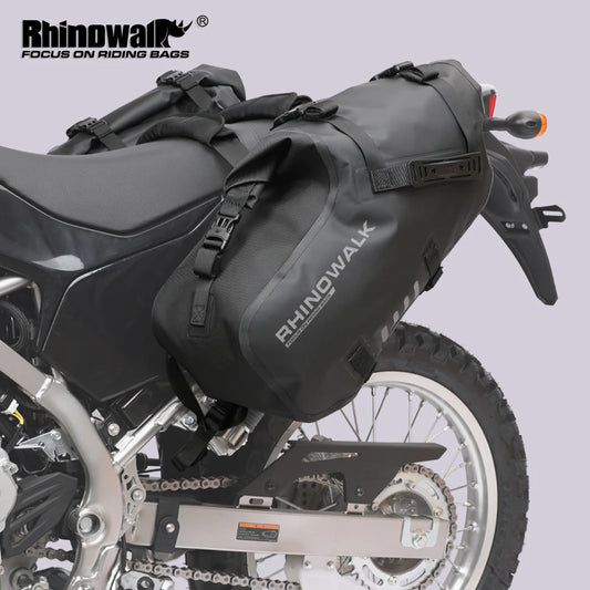 Rhinowalk Motorcycle Bag 100%Waterproof 18L/28L/48L Large Capacity 2 Pcs Universal Fit Motorcycle Pannier Bag Saddle Side Bags