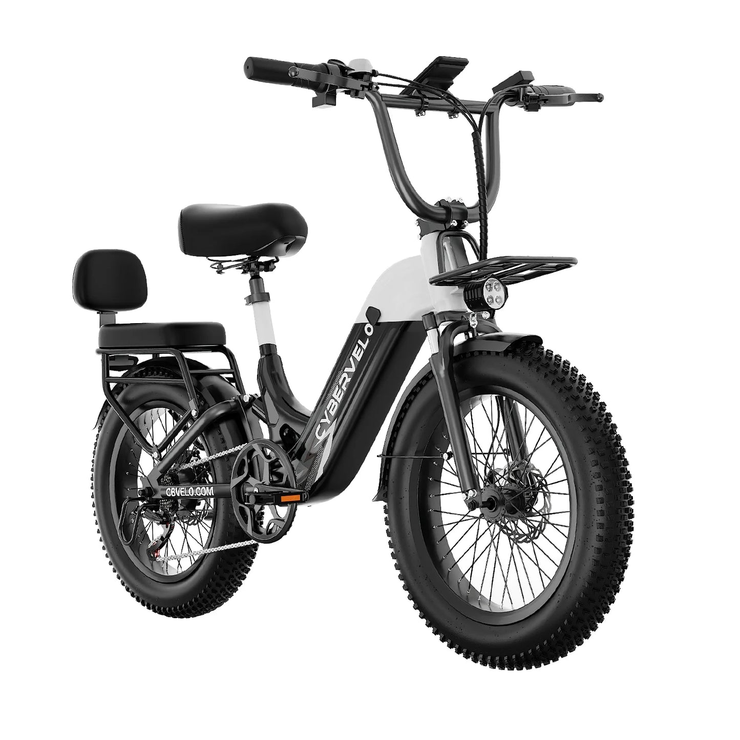 Cybervelo EK12 Electric Bike for Adults and Teenagers, 48V 20AH Removable Battery Step Thru EBike, 30+MPH, 20" Fat Tire Adult