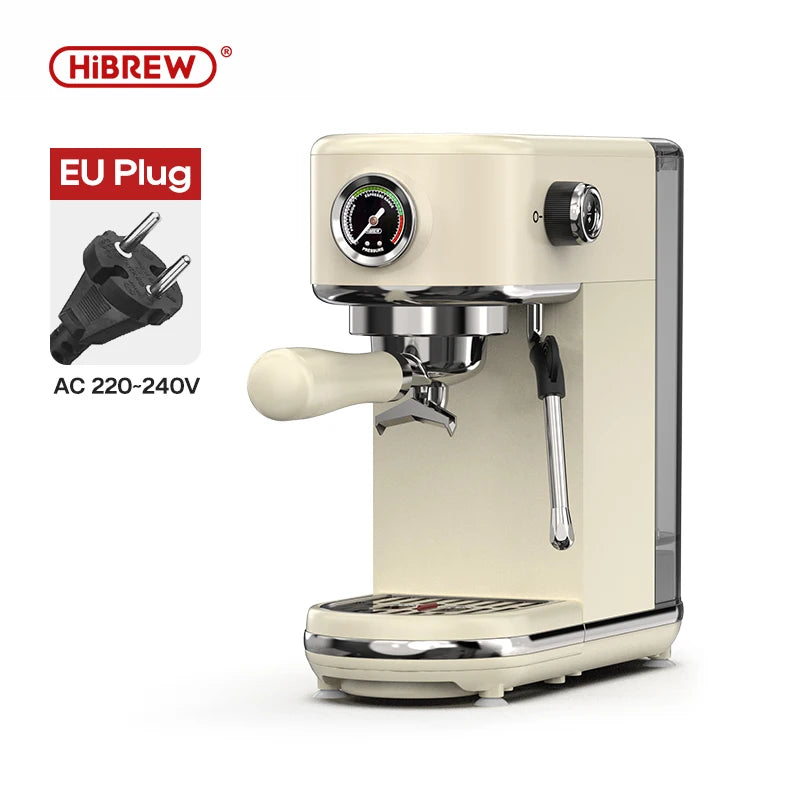 HiBREW 20Bar Semi Automatic Espresso Coffee Machine Temperature Adjustable Cold/Hot Super Slim Coffee Maker Cappuccino H10B