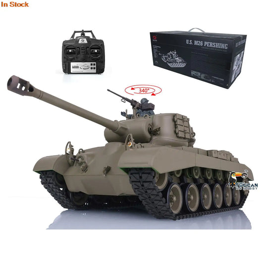 2.4Ghz Powerful RC Tank Model Henglong 1/16 M26 Pershing 7.0 Plastic RTR 3838 High Speed Combat Style Toy TH17301-SMT7