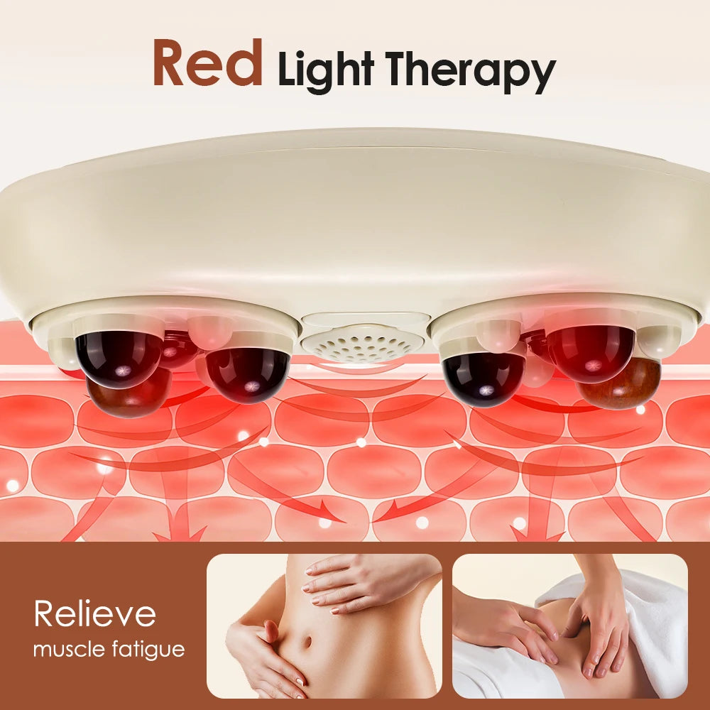 Red Light Electric Slimming Belt - Abdominal Belly Slimming Massager Fat Burning Beauty Health Machine for Home Use