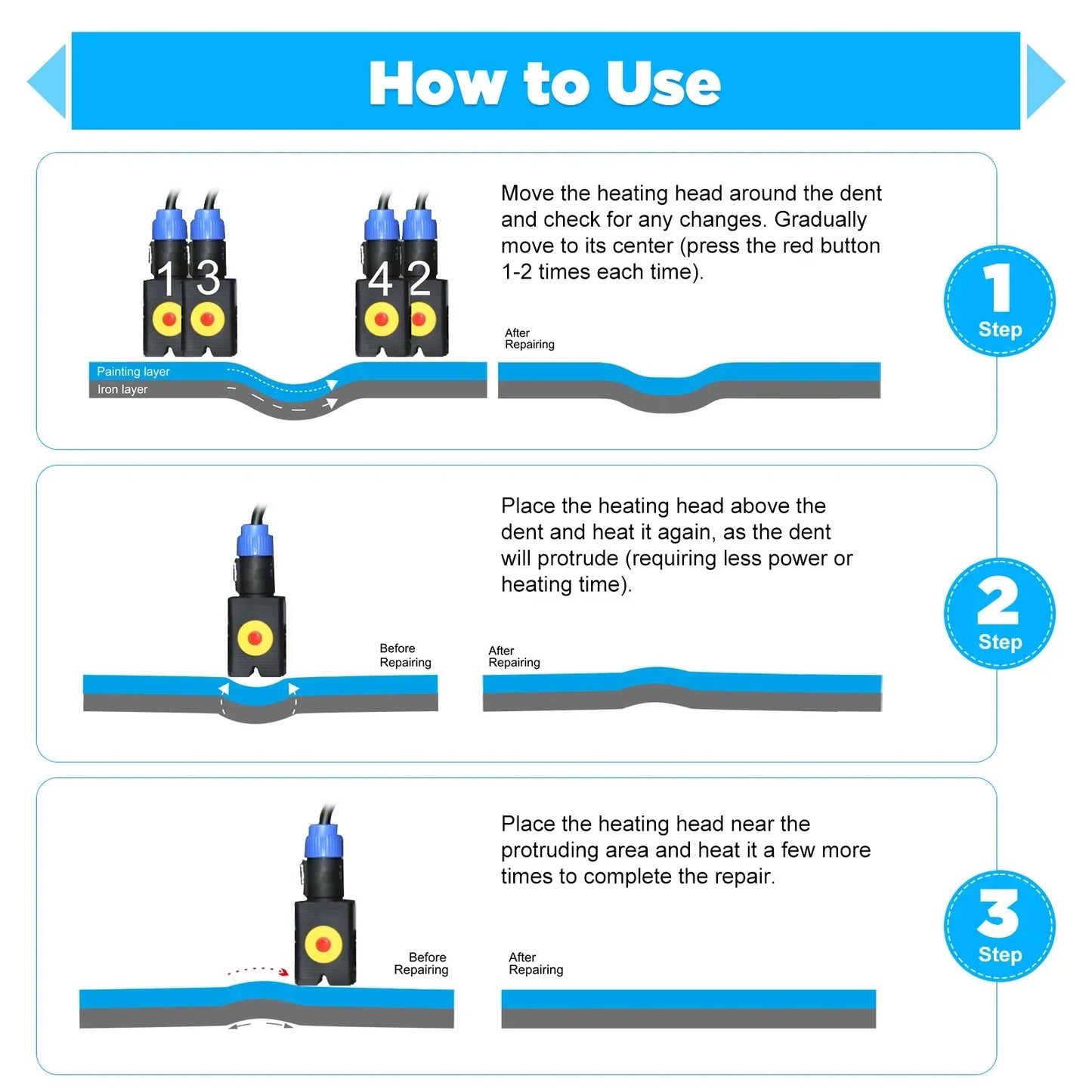 1380W PDR Induktionsheizgerät Hot Box KFZ-Werkzeuge Auto Paintless Dent Repair Werkzeug mit Digitalschirm für