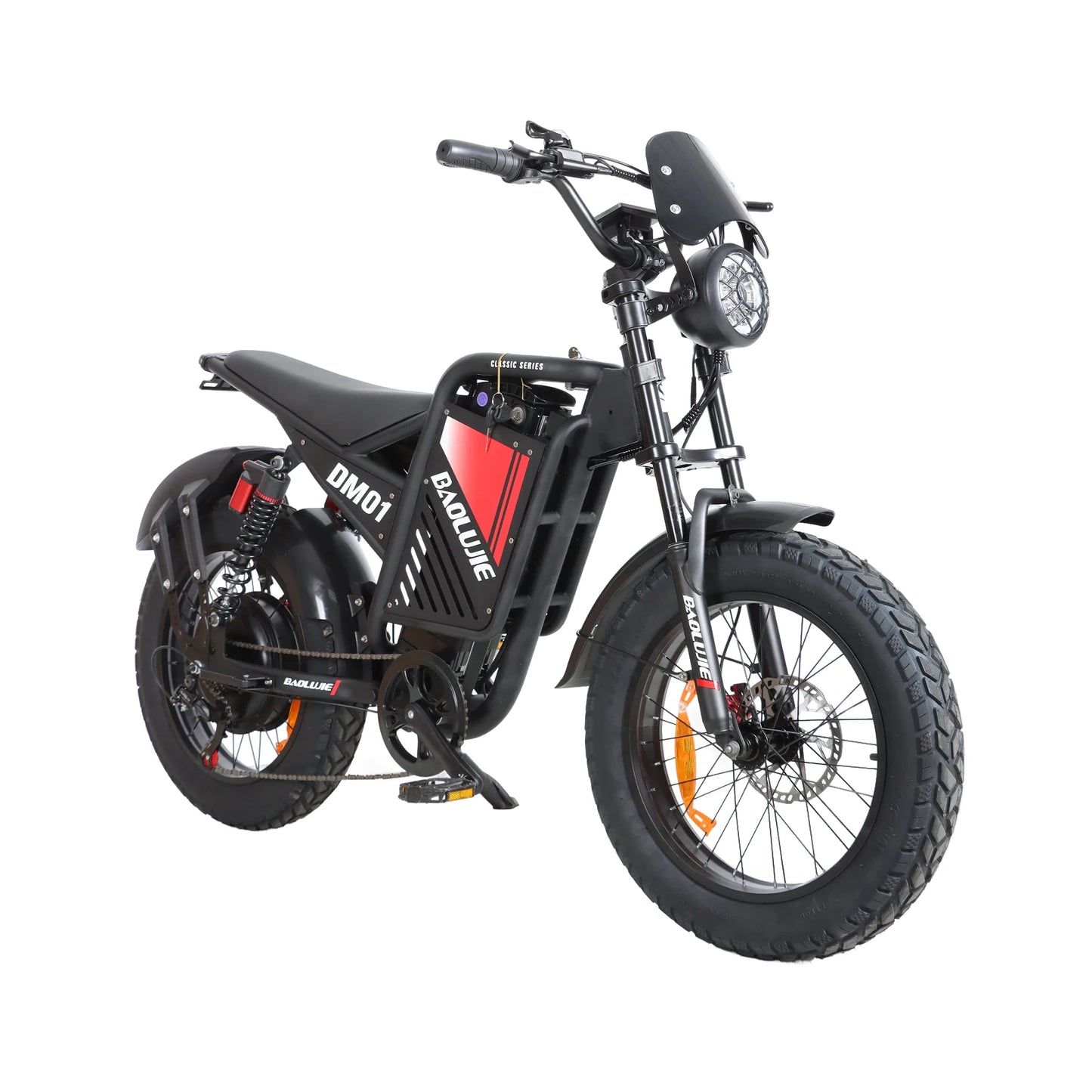 【1 Year Warranty】BAOLUJIE DM01 Moto Electric Bicycle 60V 30AH Battery 42 MPH Electric Bike E-Bike Adult for Electric Motorcycle
