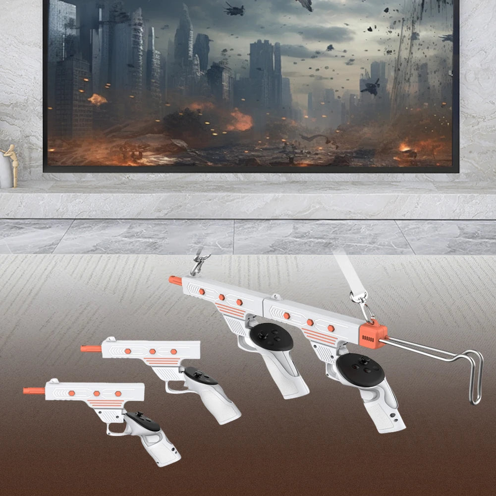 VR Controller Stock Rifle Adapter VR Shooting Game Accessories Shooting Controller Handle Controller Grips for Meta Quest 3/3S