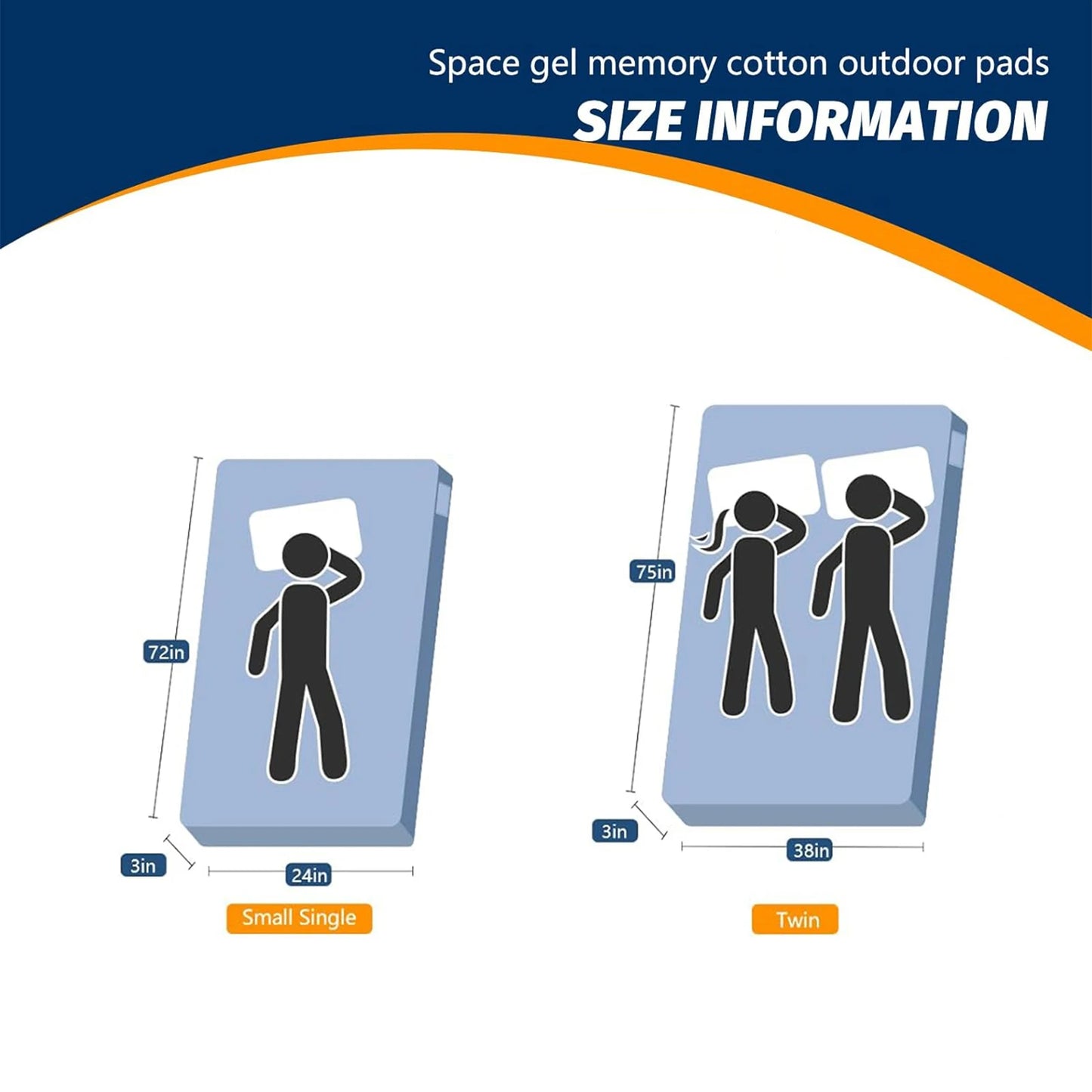 WESTTUNE Memory Foam Mattress CertiPUR-US Portable Roll Up Cot Bed for Home Camping Sleeping Pad Car Mat with Travel Bag