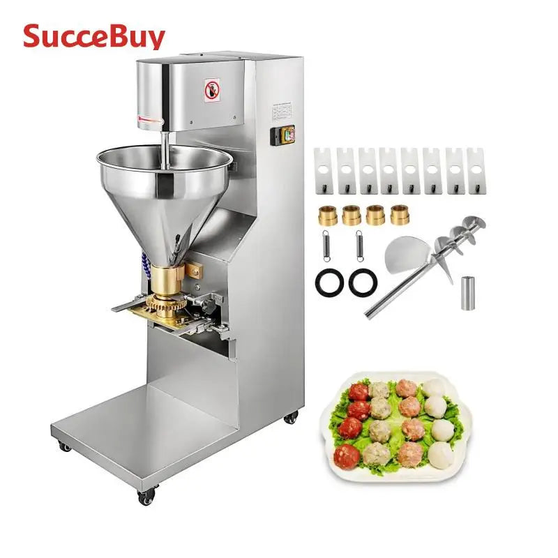 VEVOR 1100W Electric Meatball Forming Making Machine 280 Pcs/Min Stainless Steel 4 Caster Wheels Kitchen Appliance Commercial