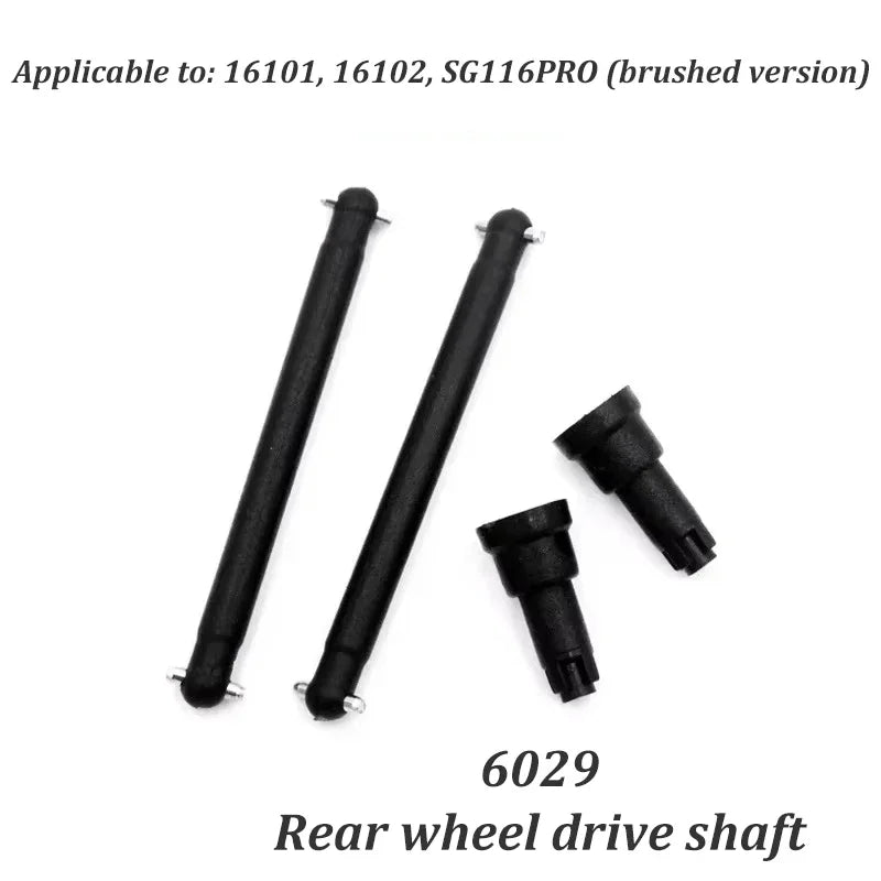 SCY 16101 16102 SG116PRO High-speed 50KM/H RC Original Parts Vehicle, Screw Rocker Arm, Steering Tie Rod Transmission Shaft Gear