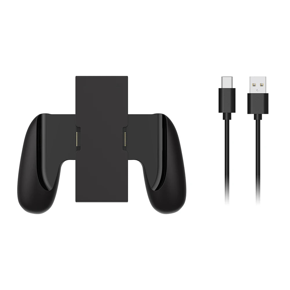 Charging Grip for Nintendo for Switch 2 Joy-Con Portable Charger Dock with USB-C Cable and Charge Indicator Handle Bracket Stand
