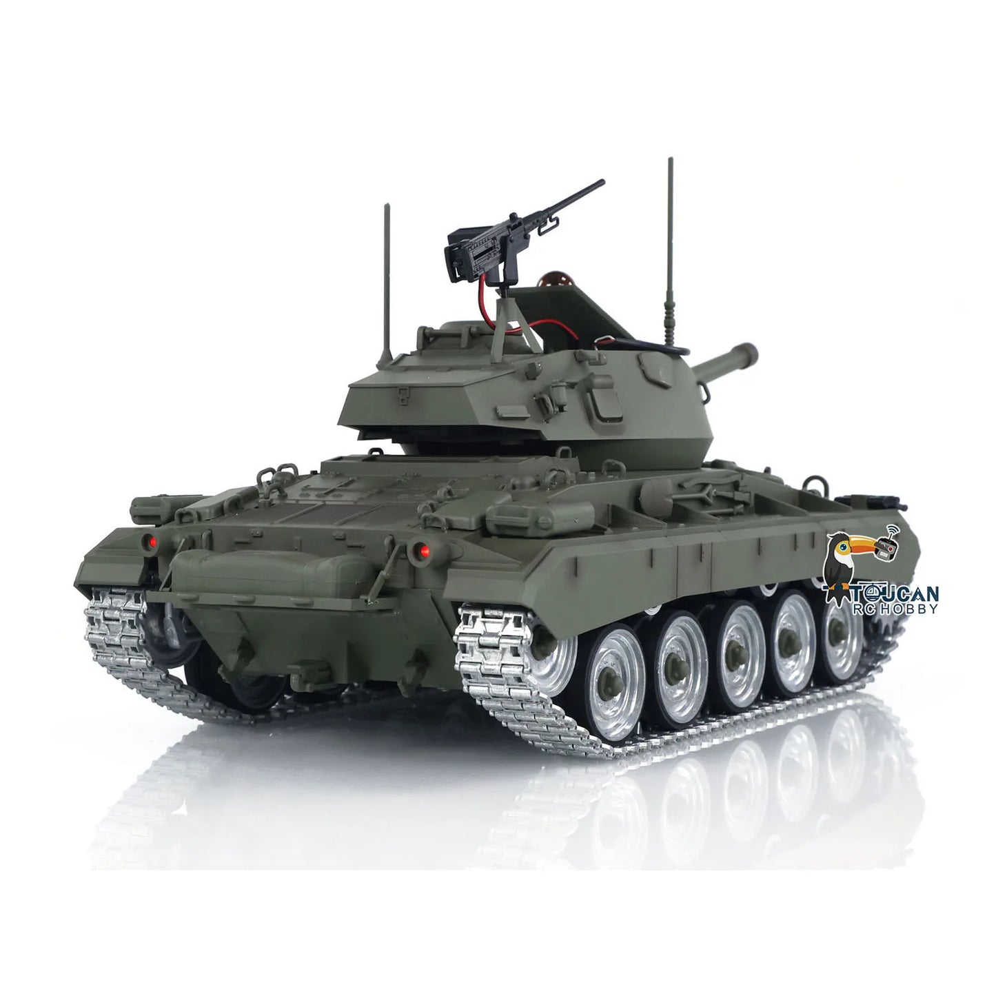 1/16 RC Tank Tongde M24 Chaffee Infrared Metal Upgraded Wheels Barrel Recoil Fun Toy Tanks for Boys TH24485-SMT7