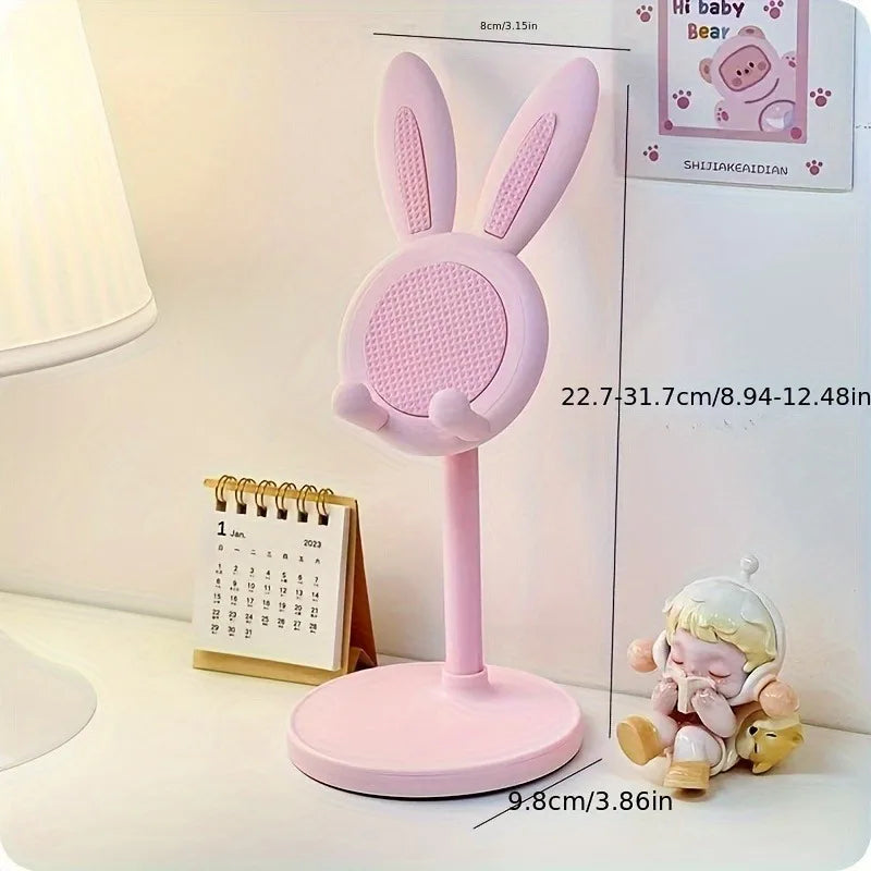 Rabbit Phone Stand – Plastic, Hands-Free, Universal for Phones & Tablets, Room Decor