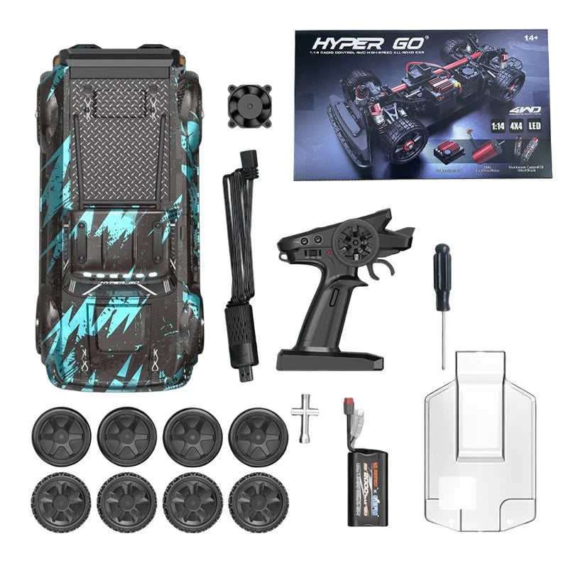 MJX 14301 1/14 Hyper Go Racing Car Brushless 4WD off-road Remote Control Cars 55km/h High Speed Drift Ship from US