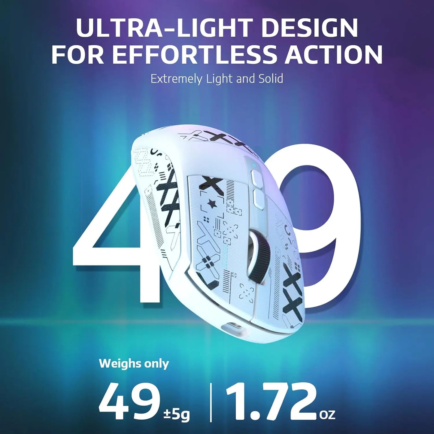 MAMBASNAKE x ATTACK SHARK X6 49g Superlight Wireless Gaming Mouse with Magnetic RGB Charging Base